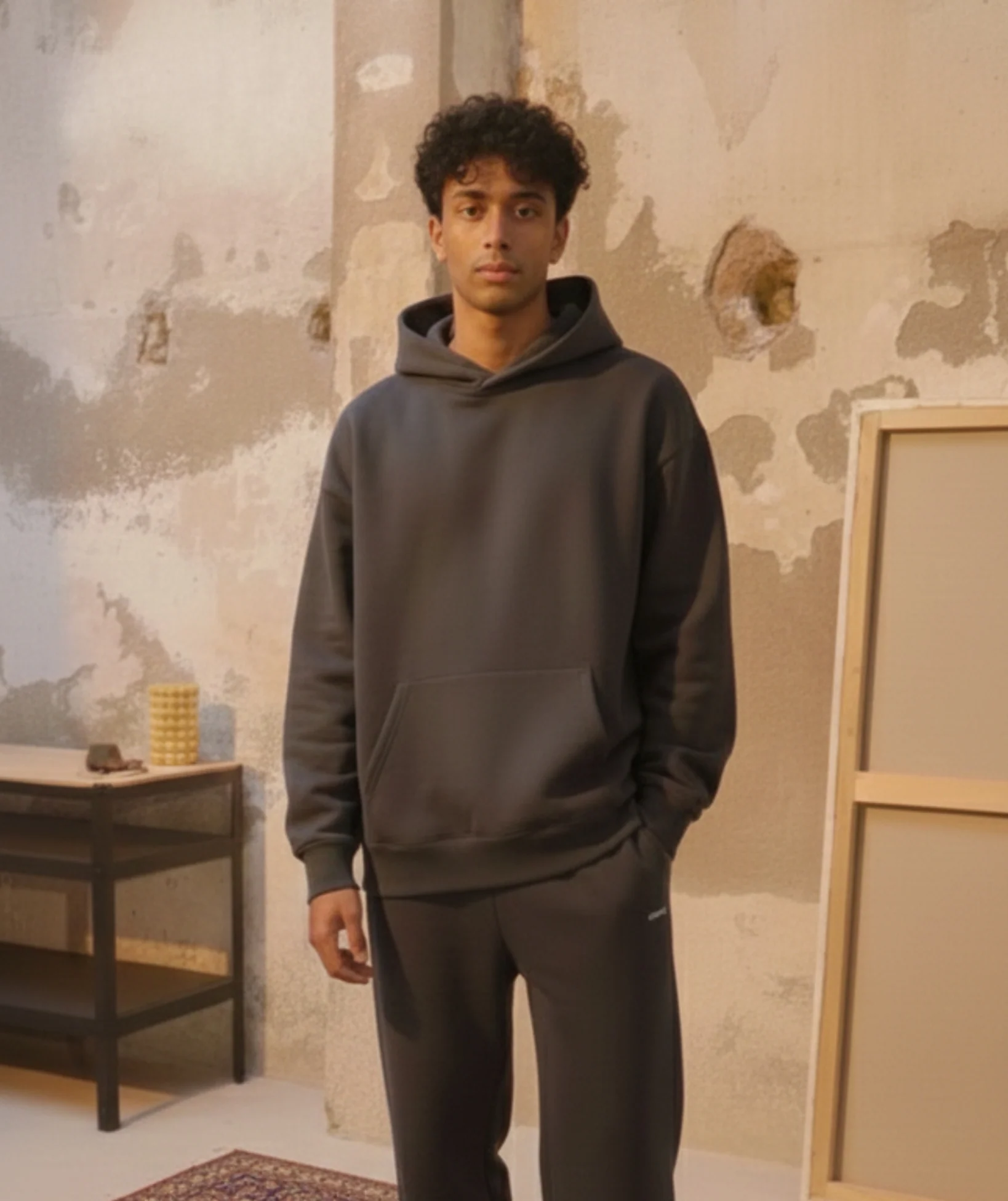 24/7 Grey Hoodie & Sweatpant Co-ord Set - Image 4