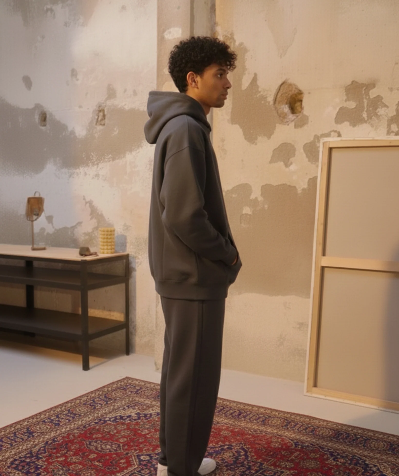 24/7 Grey Hoodie & Sweatpant Co-ord Set - Image 5