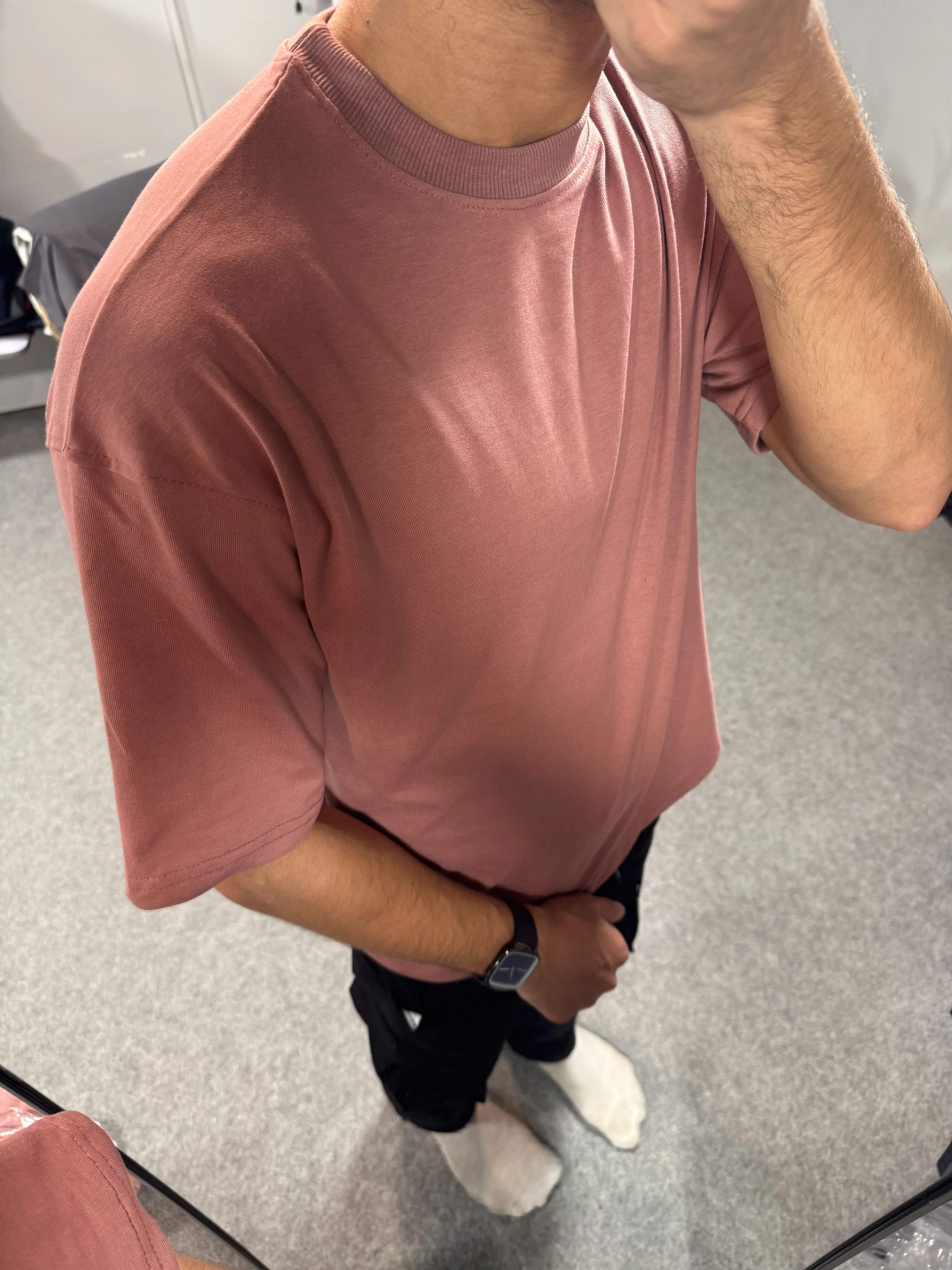 Oversized Tee - Ash Pink - Image 6