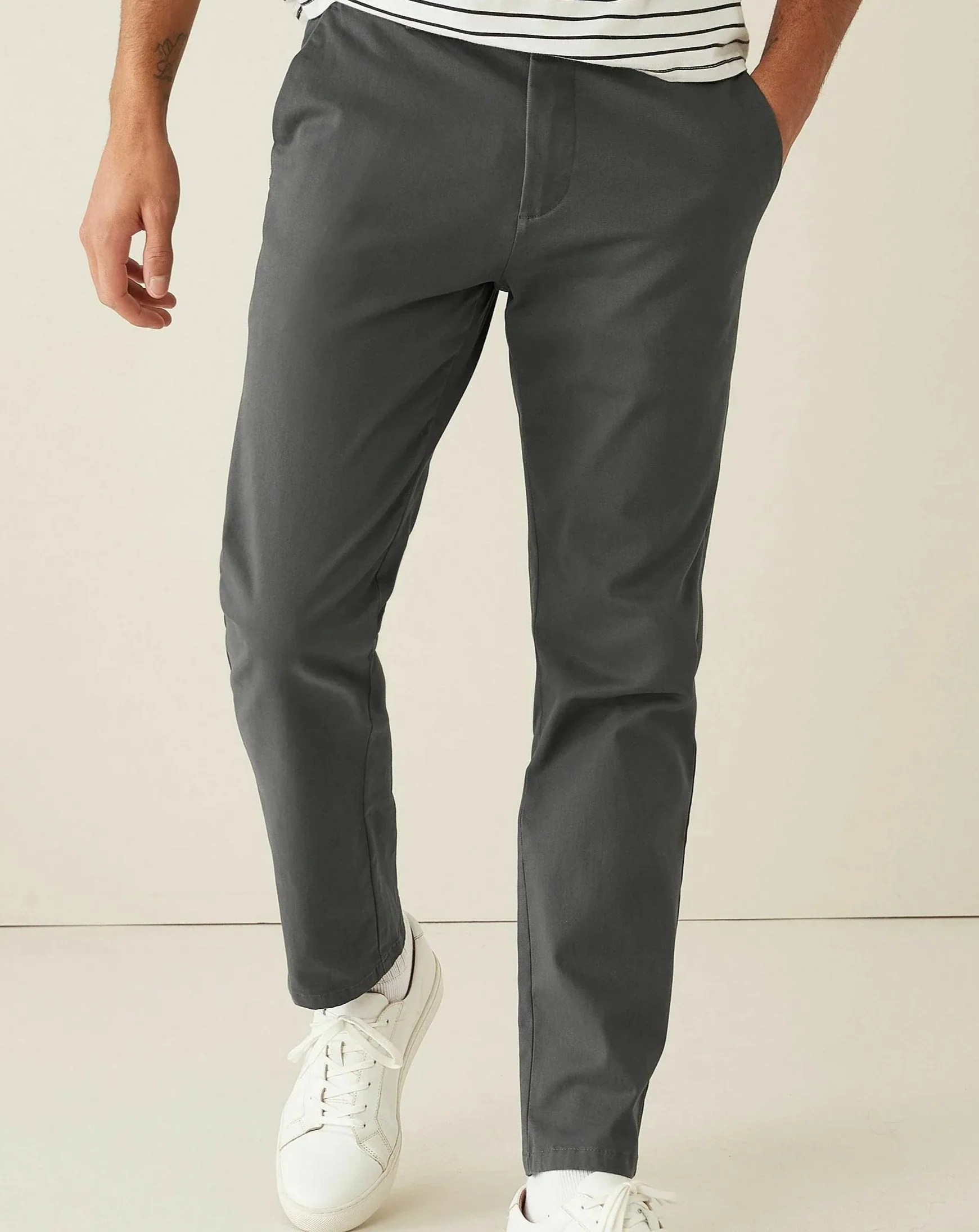 Dark Grey Chino Pants - Image 3