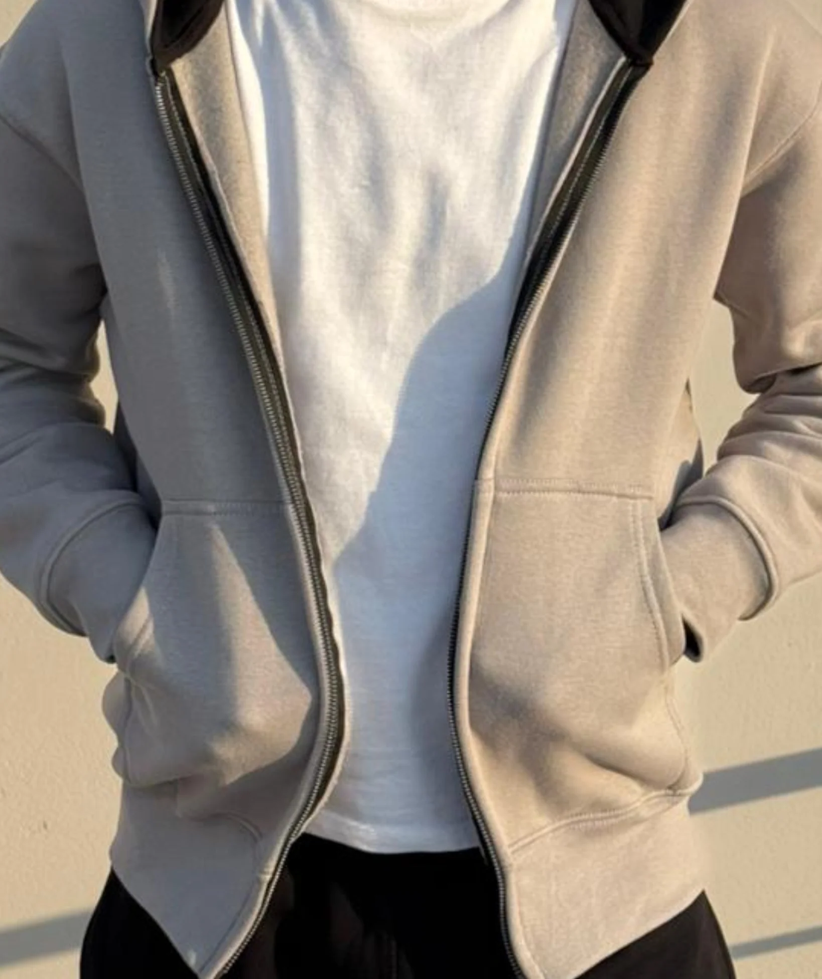 Ash Heavyweight Oversized Zip Hoodie - Image 3