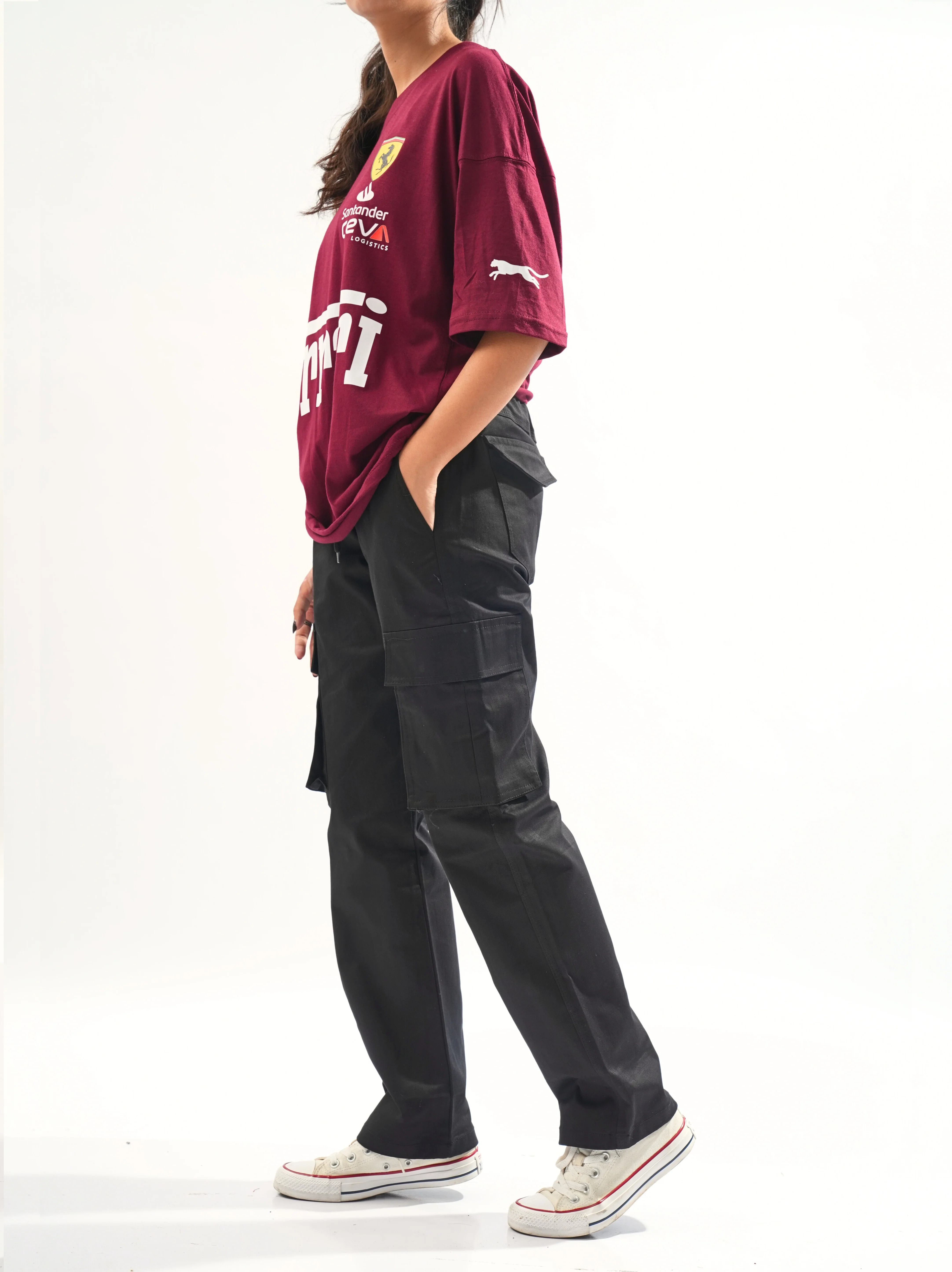 Loose-fit Black Cargo Pants - Image 4