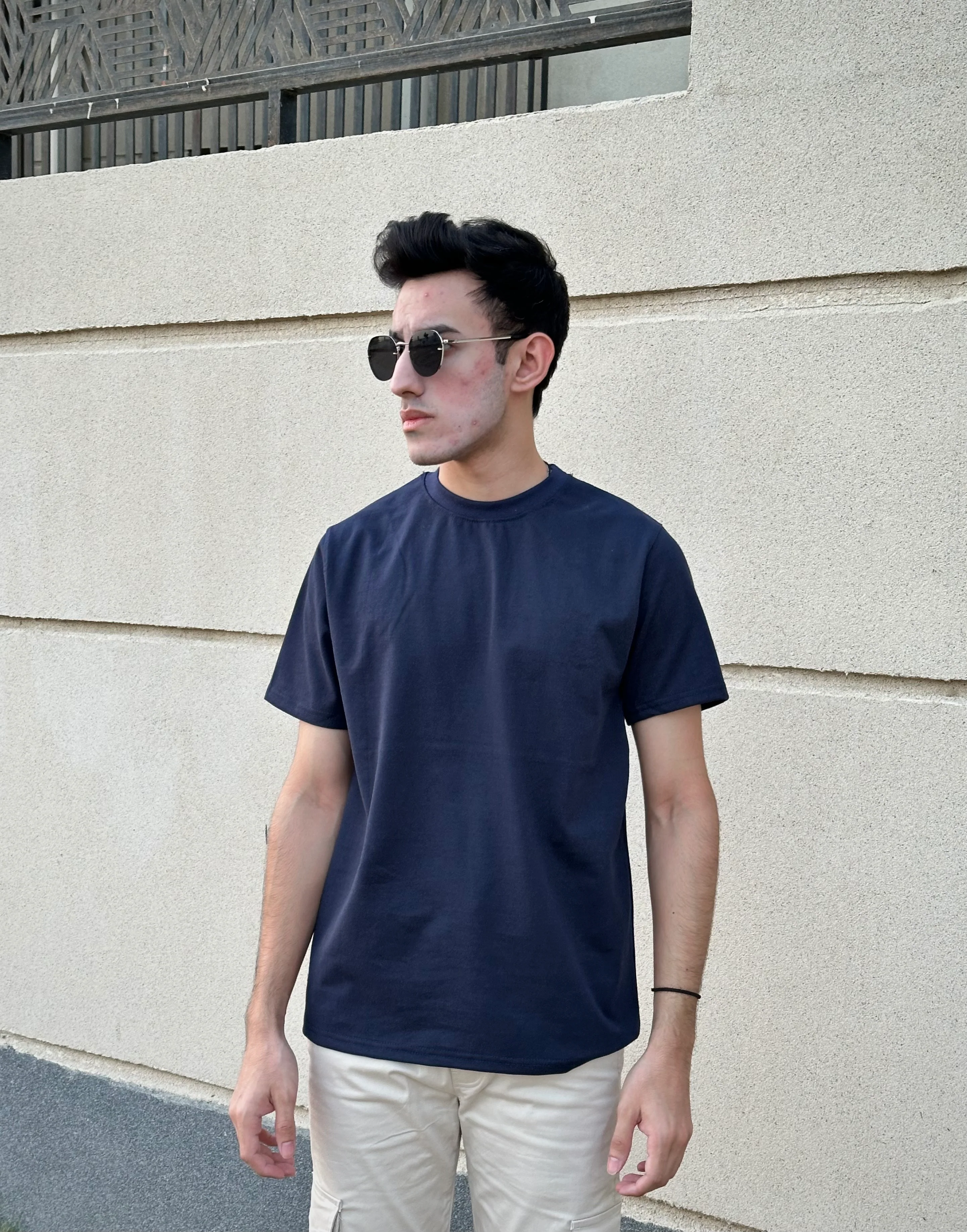 Navy Fitted Tee - Image 3