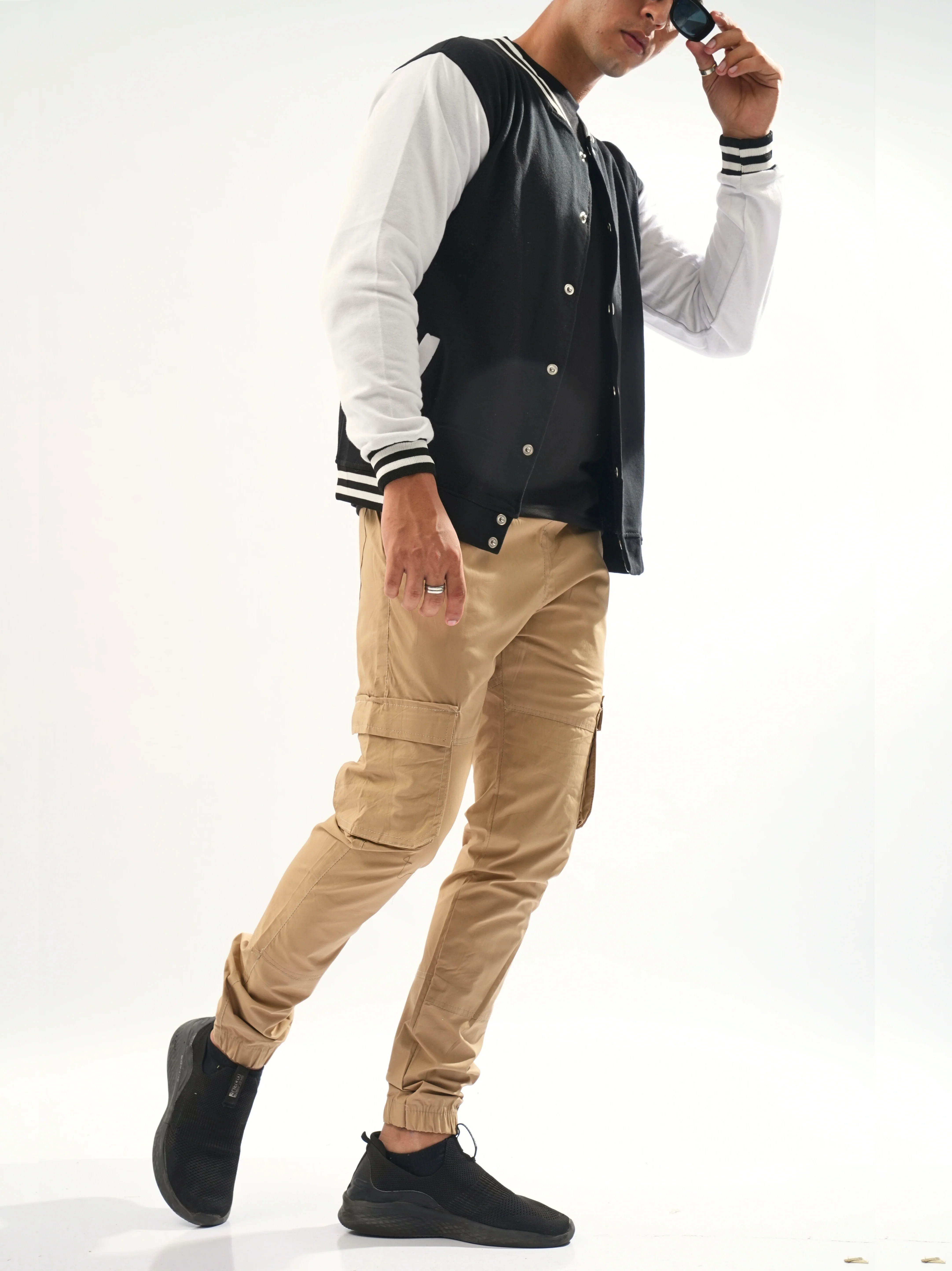 Fitted Khaki Cargo Pants - Image 3