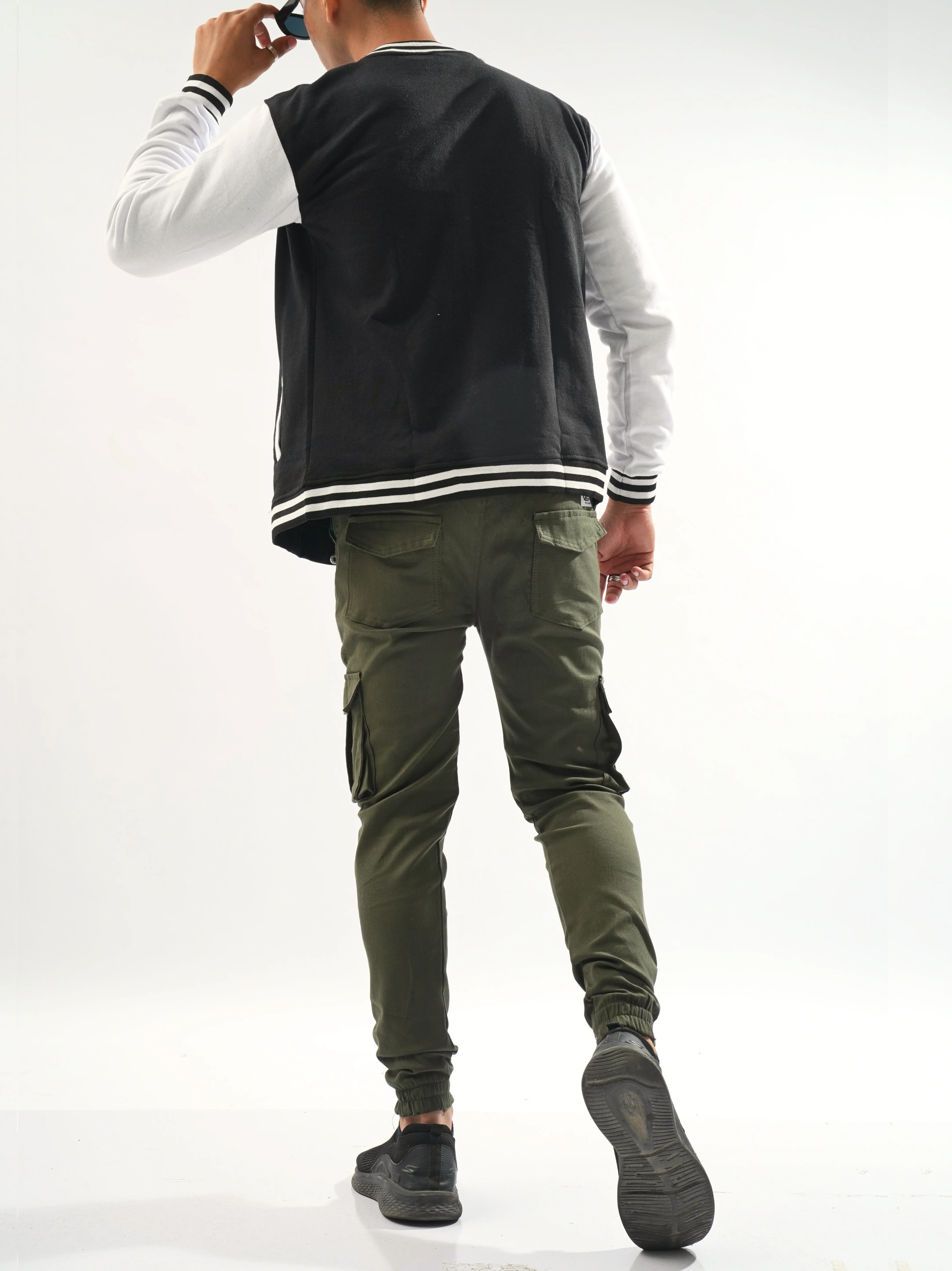Fitted Olive Cargo Pants - Image 3
