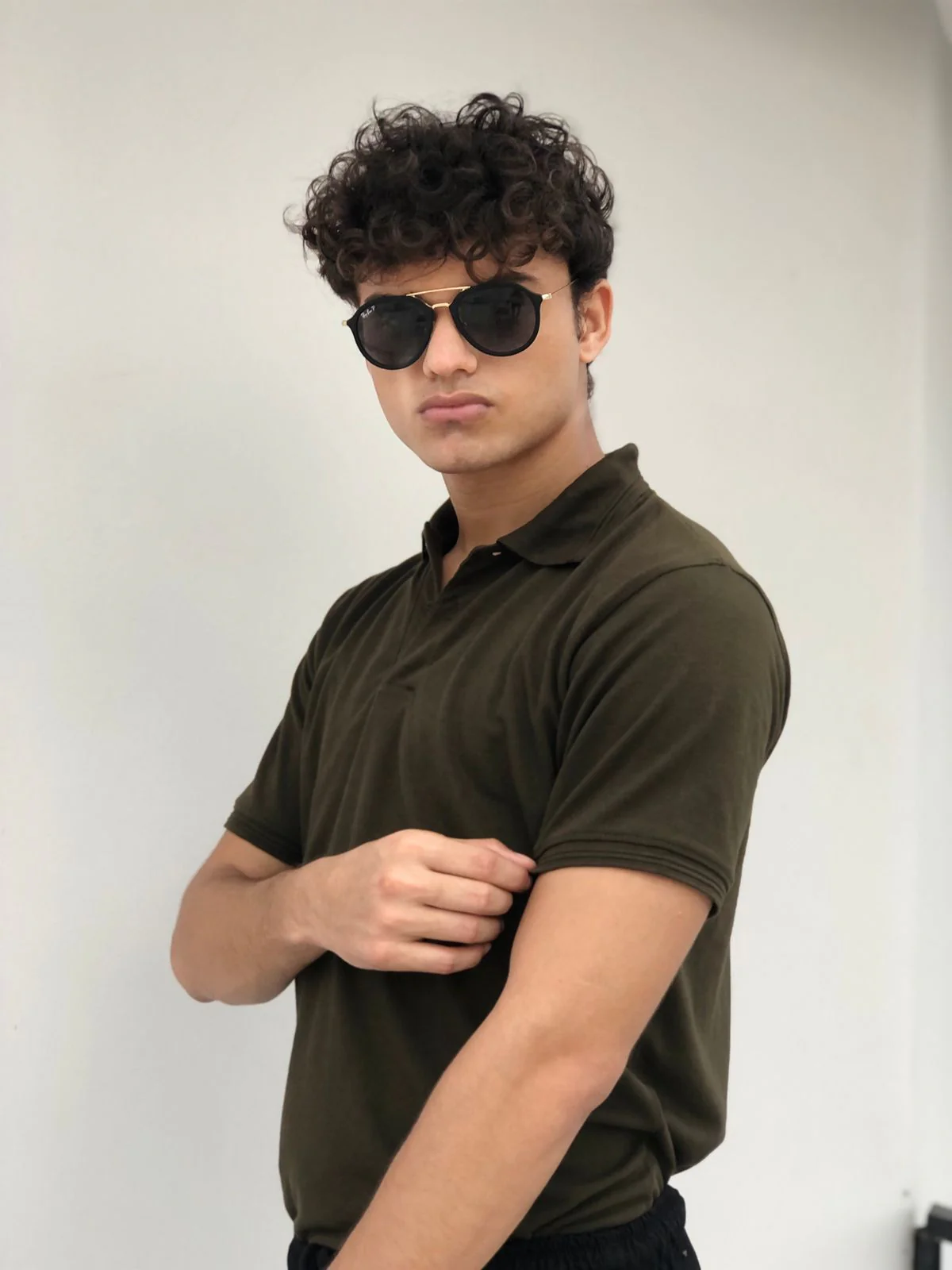 Pique Olive Polo - Image 3