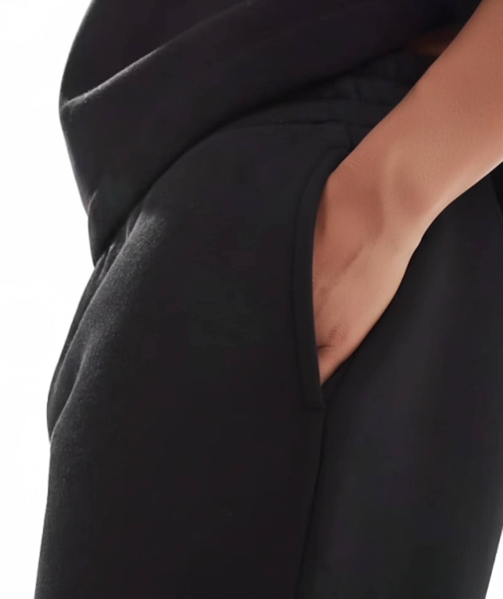 Black Straight-Leg Sweatpants - Image 3
